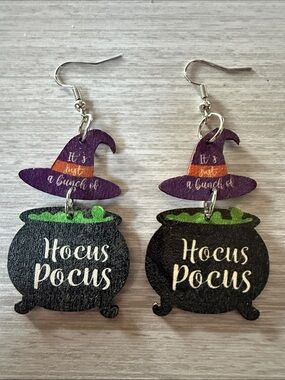 It’s Just a Bunch of Hocus Pocus Witch Cauldron Earrings